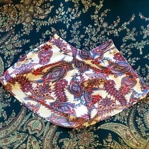 Multi Color Paisley Shorts